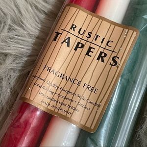 Fragrance Free Taper Candles Set of 6